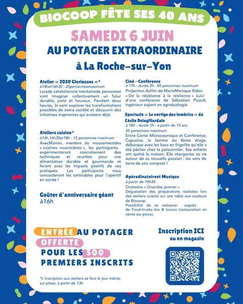 Invitation : 40 ans d'engagement pour la Bio, ça se fête ensemble ! 🎂🌿