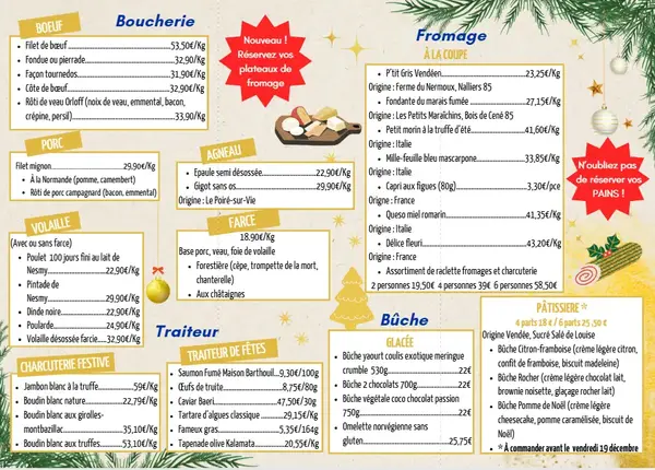 ✨ Préparez vos Fêtes sans stress avec notre Offre Traiteur ! ✨ ✨ Préparez vos Fêtes sans stress avec notre Offre Traiteur ! ✨