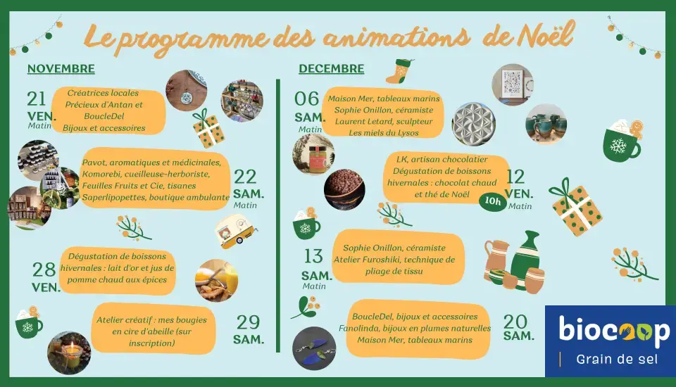 Le programme des animations de Noël